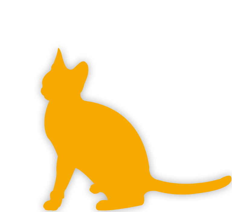 Yellow Cat silhouette