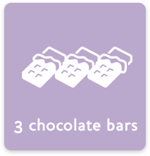 3 chocolate bars